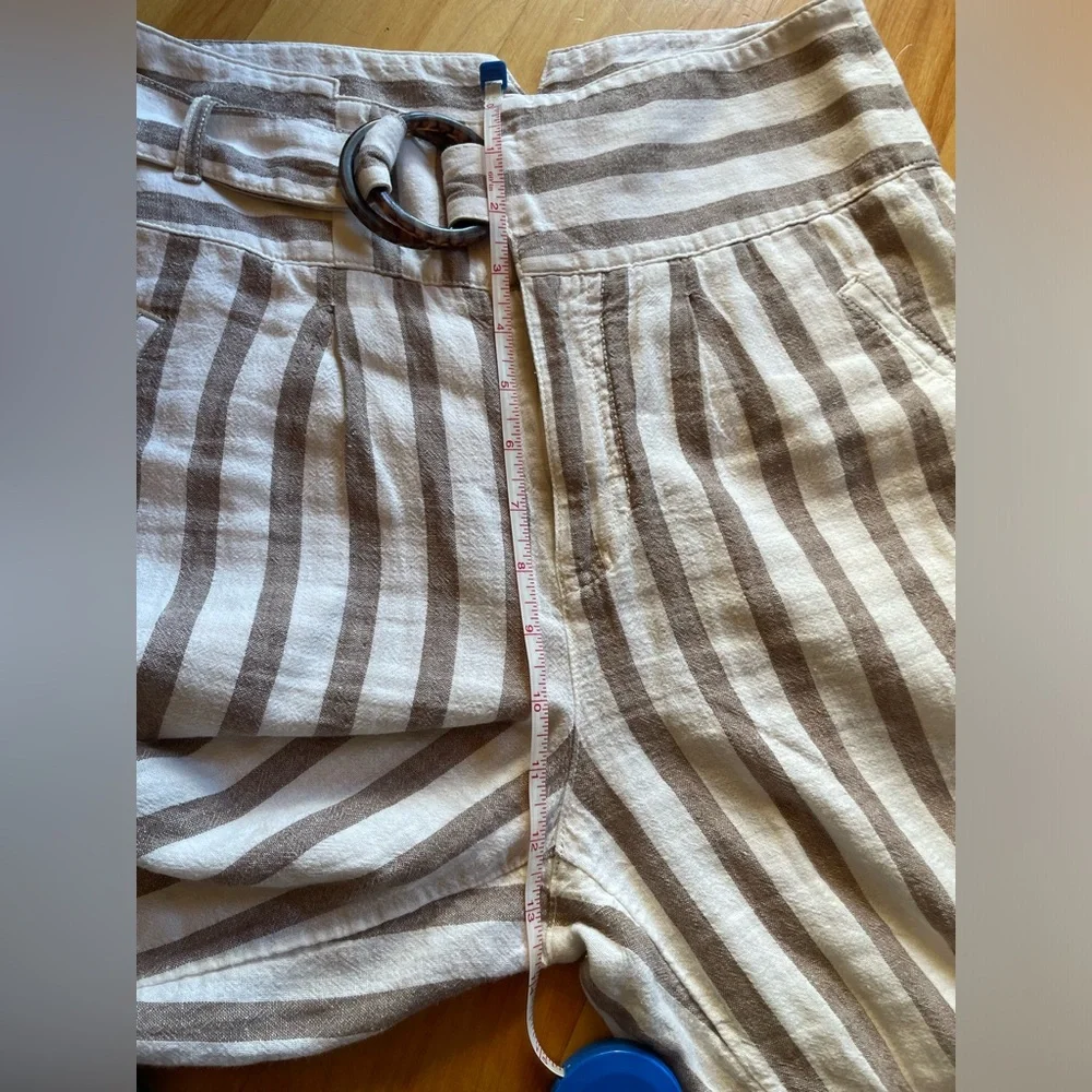 Anthropologie Linen Striped Pants - Picture 9 of 10